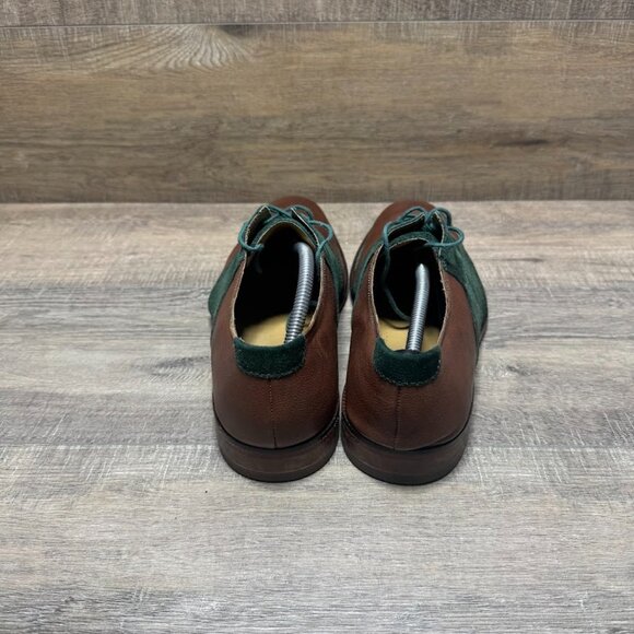 Cole Haan Williams Saddle II Brown/Green Suede Leather Shoes Men's Size 11.5 - Picture 3 of 7